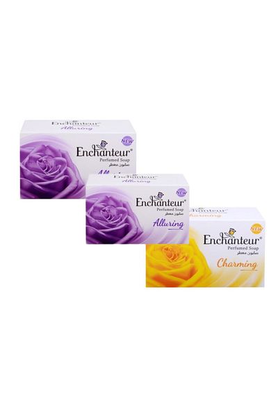 ENCHANTEUR 3 pieces of Enchanteur scented soap 125 gm