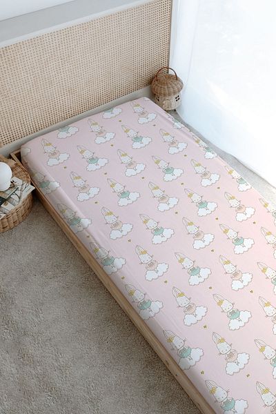 Tuğba Kuğu Baby Series Printed Flat Sheet - Ballerina Rabbit Design