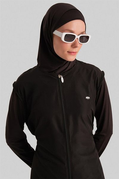 Armine Black Hijab Swimsuit - 24Yd8611 Model