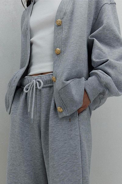 Suud Collection Gray Homie Basic Cardigan