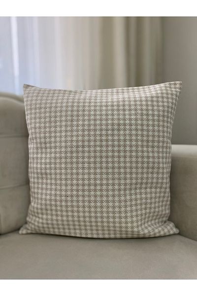 Parla Life Husa de perna din in cu model de culoare bej Kaza Oil 43x43 cm