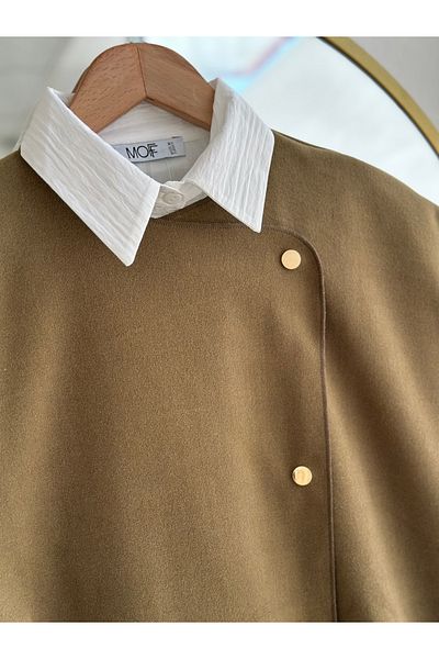 Ebrar Store Khaki Stamp Vest - Maral Snap Detail, Eu2717