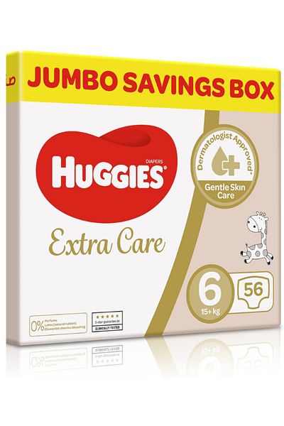 Huggies Huggies Extra Care Size 6 (15+kg) - 56 Diapers Jumbo Box