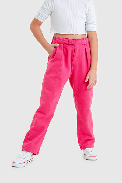 GİYİCEM TEKSTİL Linen Girl Pants 2538 - pojas Detalj