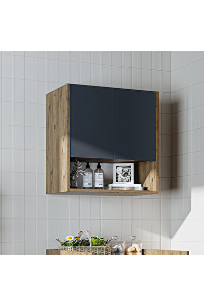 ROOMART Çamaşır-kurutma Makinesi Dolabı Kapaklı Üst Dolabı Banyo Dolabı 65 cm