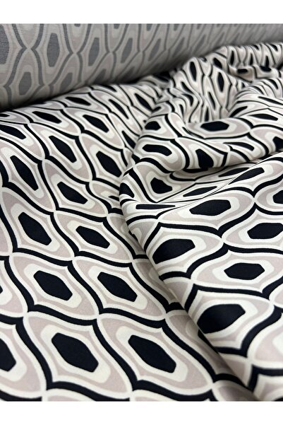 Kumaş Sevdası Desenli Floş İpek Saten (Eni 150cm) Polyester İçermez, Elbise Gömlek vb