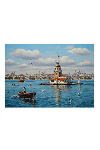 karizmart Kız Kulesi Manzarası Mdf Tablo