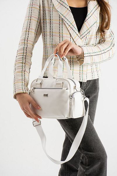 Sanmorris SN 1422 Geantă albă de umăr și mână pentru femei - Geantă Crossbody