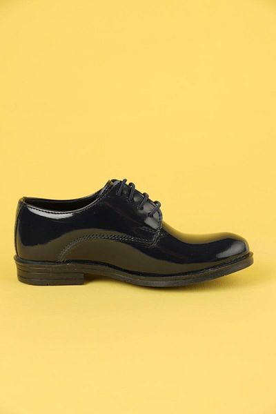 Ugly Duck Size 22-39 Boy's Navy Blue Color Patent Leather Shoes