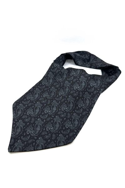 Kravatkolik Black - Smoked Shawl Pattern Men's Scarf K593