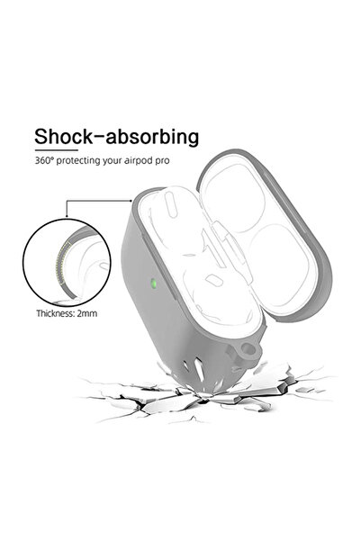 Primo Plus Silicone Case Cover For Apple AirPods Pro Grey