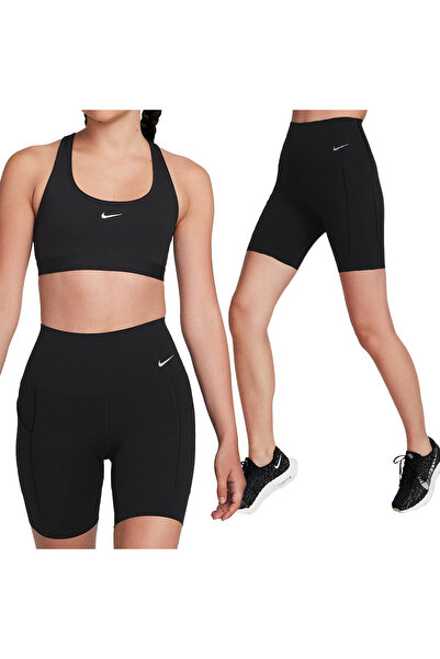 Nike Universa Orta Destekli Yüksek Belli Cepli 20 cm Kadın tayt stilim spor