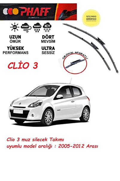 DuoLight Renault Clio 3 Silecek Takımı 2009 model Araca Özel Aparat