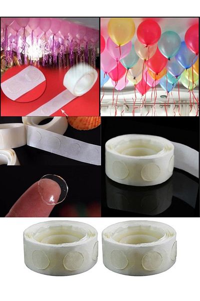 Parti Adresi Balloon Adhesive Tape Double Sided Balloon Tape 50 Pieces