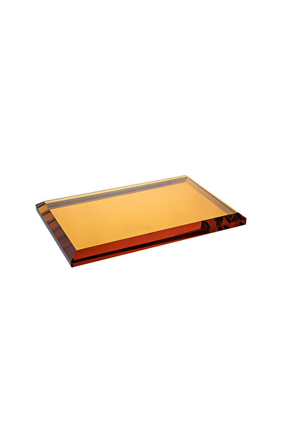 System Bathroom Accesories Cyrstal Bath Accessory Tray Amber