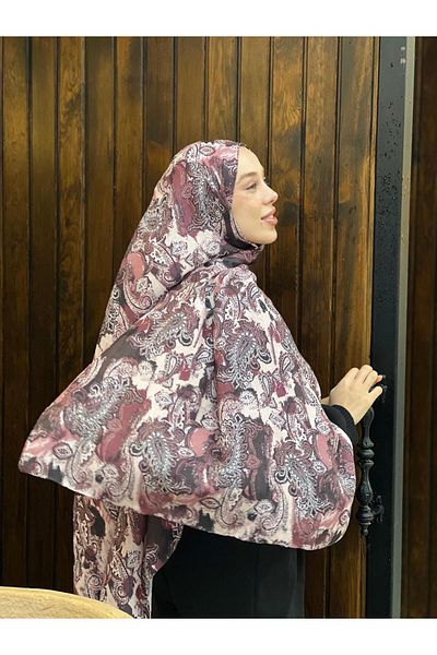 Modakaşmir Şal din bambus cu model etnic abstract