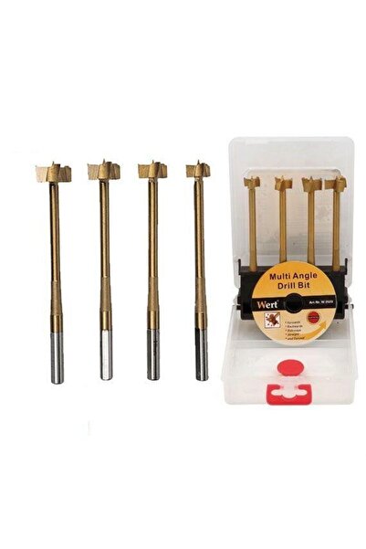 WERT 2523 Tas Menteşe Çok Açılı Freze Matkap Seti 4 Parça