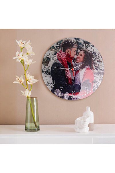 Sevilla Kişiye Özel Sevgililer Günü Hd Fotoğraf Baskılı 30cm Cam Premier Duva...