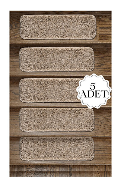 EUROBANO %100 Doğal Lateks Kaymaz Tabanlı Yıkanabilir 5 Adet Merdiven Halısı ...