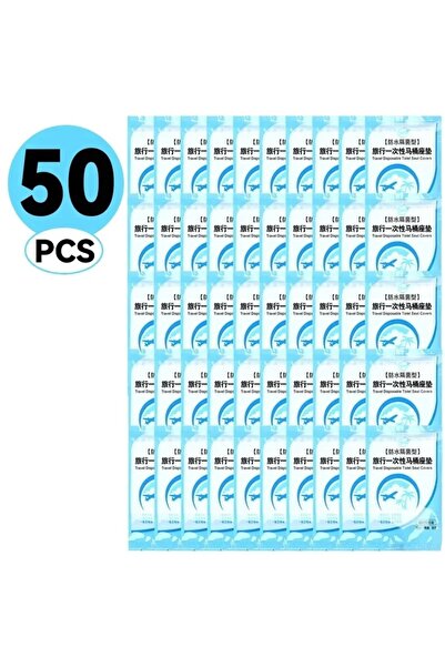 ebulduk Tek Kullanımlık Klozet Poşeti - Kullan At Hijyenik Klozet Örtüsü - Şeffaf Poşet 50 Adet Kapalı Paket