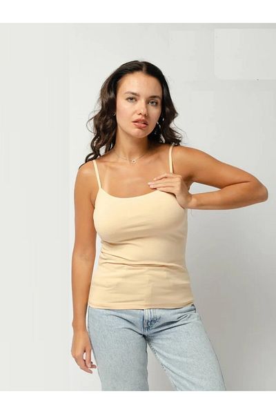 MİSTİRİK Πλεκτή μπλούζα Sevrina Model Seamless Rope Strap - Χρώμα δέρματος