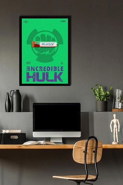 Saturn Pictură înrămată Hulk - Pictură poster film Marvel