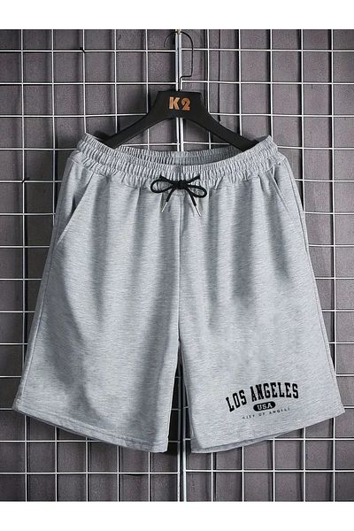 Karatopak Men's Los Angeles Printed Colorful Basic Shorts