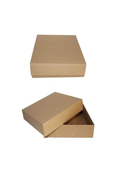 Parti Adresi Kraft Kutu Karton Hediye Kutusu 32X32X9 Cm