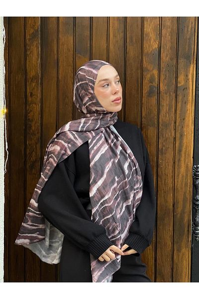 Modakaşmir شال من الخيزران بنمط الأضواء الشمالية