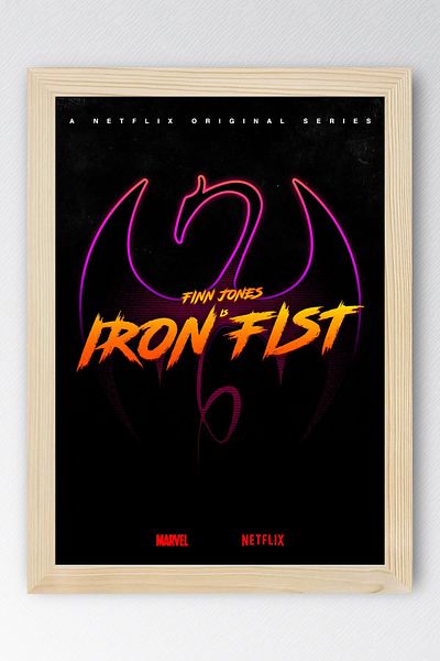 Saturn Iron Fist Framed Painting - Marvel Tv Series Poster Painting