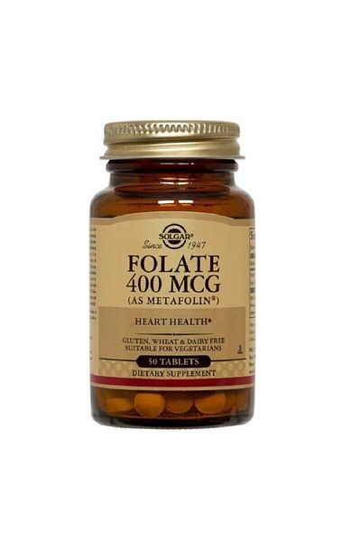Solgar Folate 400mcg 50 Tablets