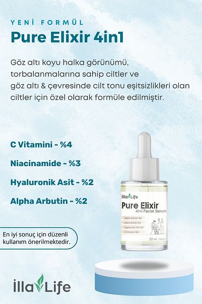 İlla Life Under Eye Dark Circles Anti-Puffing Anti-Wrinkle Dark Circles Brightening Eye Contour Arbutin Serum