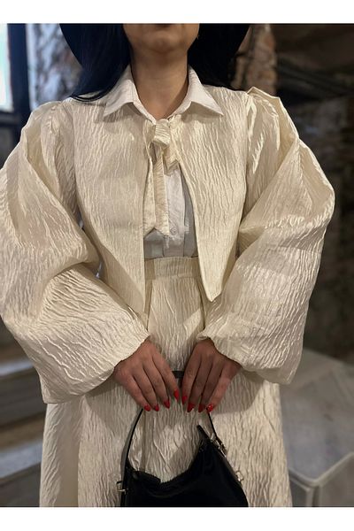 moneta boutique Γυναικείο κοντό μπουφάν και φούστα με μπαλόνι Broker Suit
