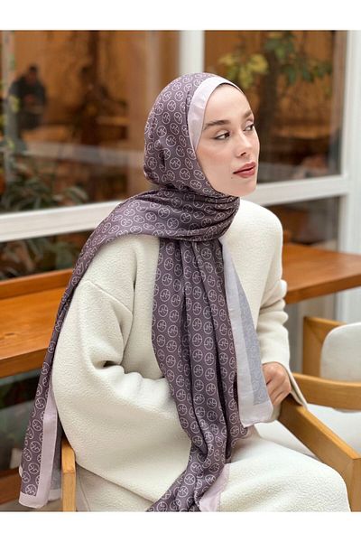 Modakaşmir Şal din bumbac cu model Mk