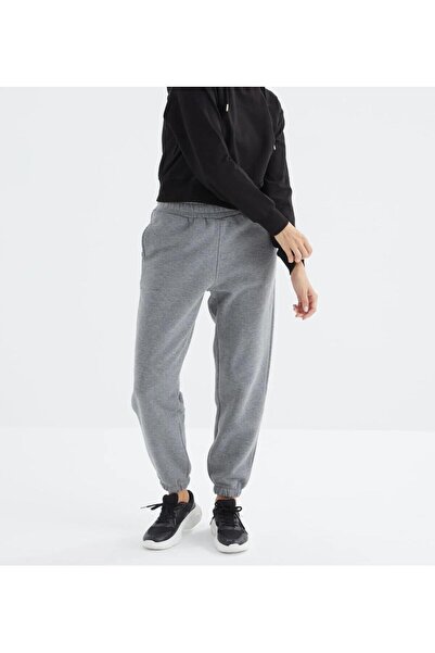 UYN SPORT Ανθρακί ελαστικό πόδι με ψηλόμεσο άνετο κούφιο - Φούτερ Jogger