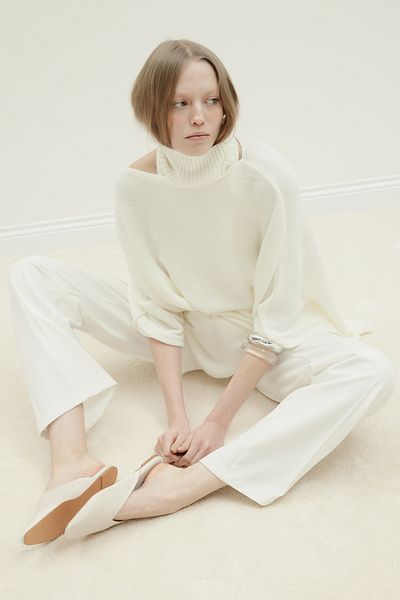 Suud Collection Ecrufarbener Strickumhang