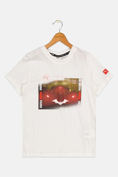 Puma X Batman Kids Boy Sportswear Fit Short Sleeves T-shirt, White