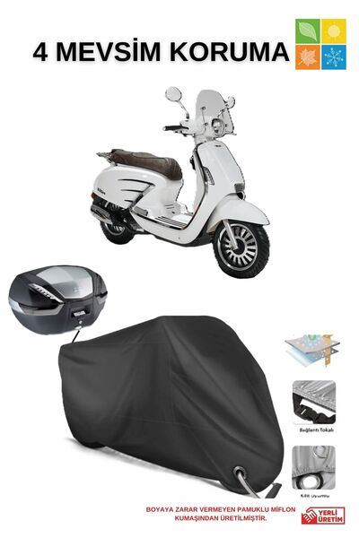 AutoEN RKS Bitter50 Scooter SİYAH ARKA ÇANTA KİLİT UYUMLU SU GEÇİRMEZ BRANDA ...