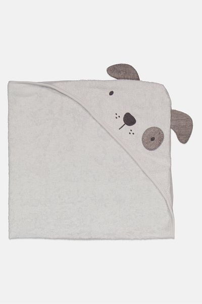 RENE ROFE Toddlers Boy Hooded Towel 76 x 76 cm, Grey