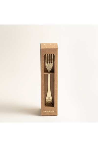Zsa Zsa Zsu Dume Çelik Tatlı Çatalı 3x20x0.2 Cm Mat Şampanya