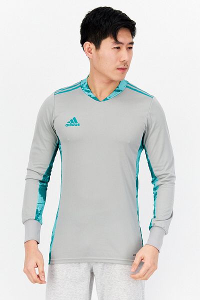 adidas Men Sportswear Fit Goal Keeper Long Sleeve Training Jersey, Grey/green