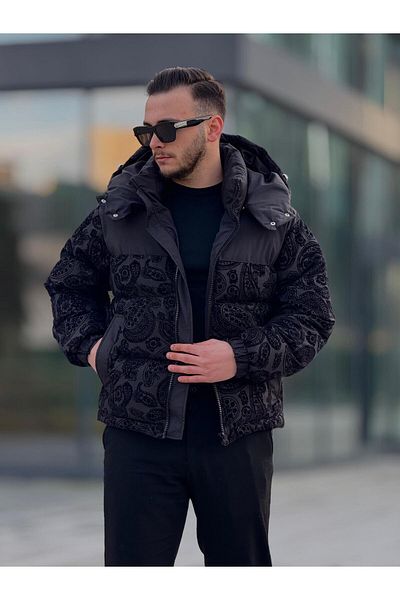 KINGAF МЪЖКО ПУХКАВО ПАЛТО С КАЧУЛКА И ДЕСЕРТ