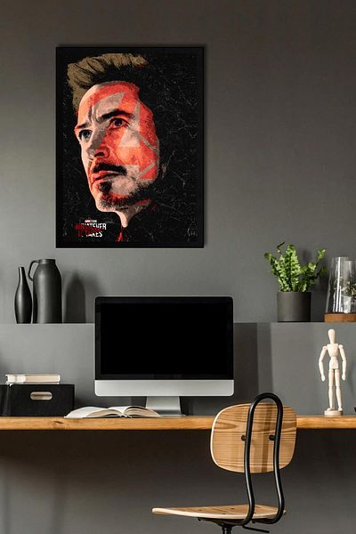 Saturn Pictură înrămată Iron Man - Pictură poster film Avengers Marvel