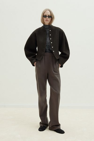 Suud Collection Горчиво кафяво сако Gigi за талията