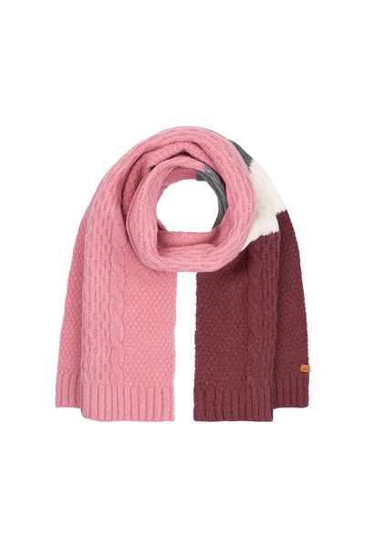 Nordbron Şal moale de iarnă cu dungi Claret Red Knitwear - Bloc de culoare, Clarissa acrilic texturat