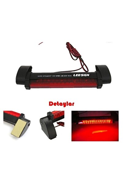 Compax Arka Fren Lambası 24 Ledli Pmx Araç Cam Içi 3.stop Lambası 12v