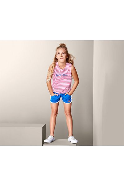 Tchibo Girls Striped Top, Red and White