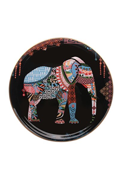 Glore Elephant Siyah Tepsi 31cm