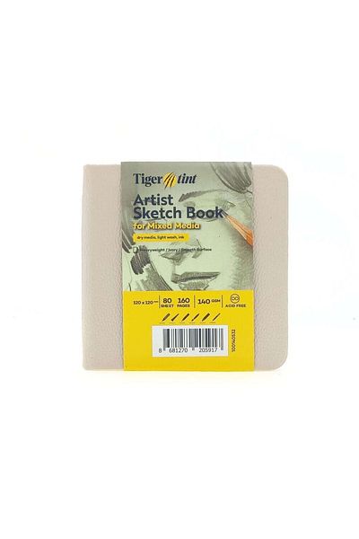 Tigertint Hard Cover Sketchbook 140 g 12X12 cm 80 Sheets Beige 100140532