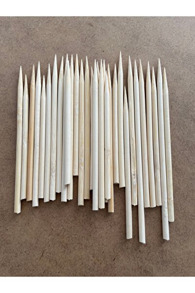 BOHEM Dekoratif Bambu çubuk çöp şiş 5mm 100 adet 14cm